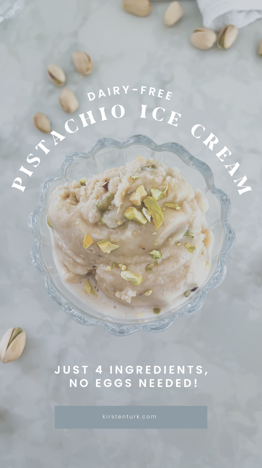 DairyFree Pistachio Ice Cream Recipe (only four ingredients!)