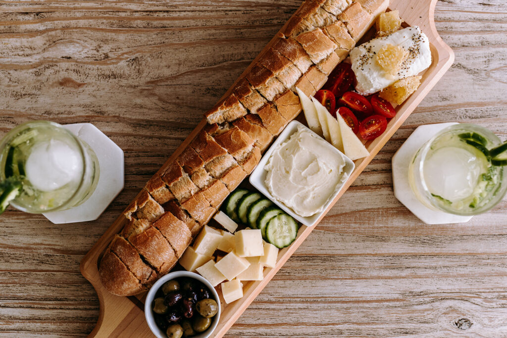 How to Make a Baguette Board: AKA the perfect appetizer | This simple appetizer idea is sure to impress your guests and this baguette board deserves to be on the table at your next gathering so that everyone can create their perfect bit of baguette! kirstenturk.com