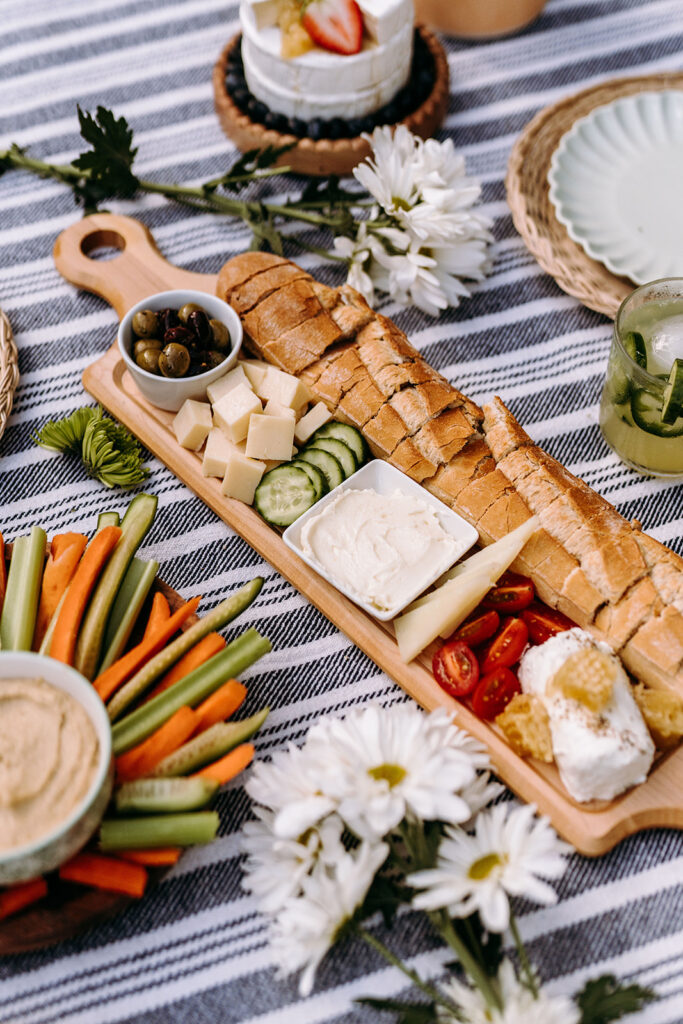 How to Make a Baguette Board: AKA the perfect appetizer | This simple appetizer idea is sure to impress your guests and this baguette board deserves to be on the table at your next gathering so that everyone can create their perfect bit of baguette! kirstenturk.com