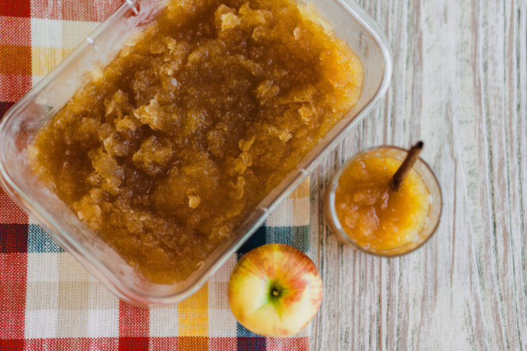 How to Make Frozen Apple Cider with No Equipment Needed! This frozen apple cider is a simple and delicious way to enjoy cider on a warm fall day. This one ingredient frozen apple cider "recipe" is more of a process than an actual recipe and there's no equipment needed! Get the details and more fall recipes and fall ideas on kirstenturk.com