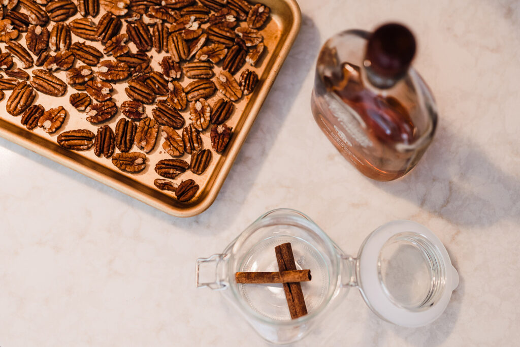 Cozy up this fall with homemade Toasted Pecan Infused Bourbon! 🍂🥃 This easy-to-make infused bourbon is perfect for fall cocktails like Old Fashioneds and spiced cider. Rich, nutty, and full of warm autumn flavor, it’s a must-have for seasonal drinks and desserts. Save this recipe for unique fall cocktail ideas and elevate your autumn gatherings with a delicious twist! Get the full recipe on the blog at kirstenturk.com  #FallCocktailRecipe #InfusedBourbon #ToastedPecan #FallDrinks